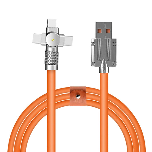 LIULANZ Type-C Cable180°Rotating Fast Charging 5FT with Cable Straps Type C to A Cable USB Long Charger Cord for Samsung Galaxy S9 S8 Note 9/8 Plus Google Pixel Moto Z2 (Rotate-5FT-Orange) PhoneFiestas