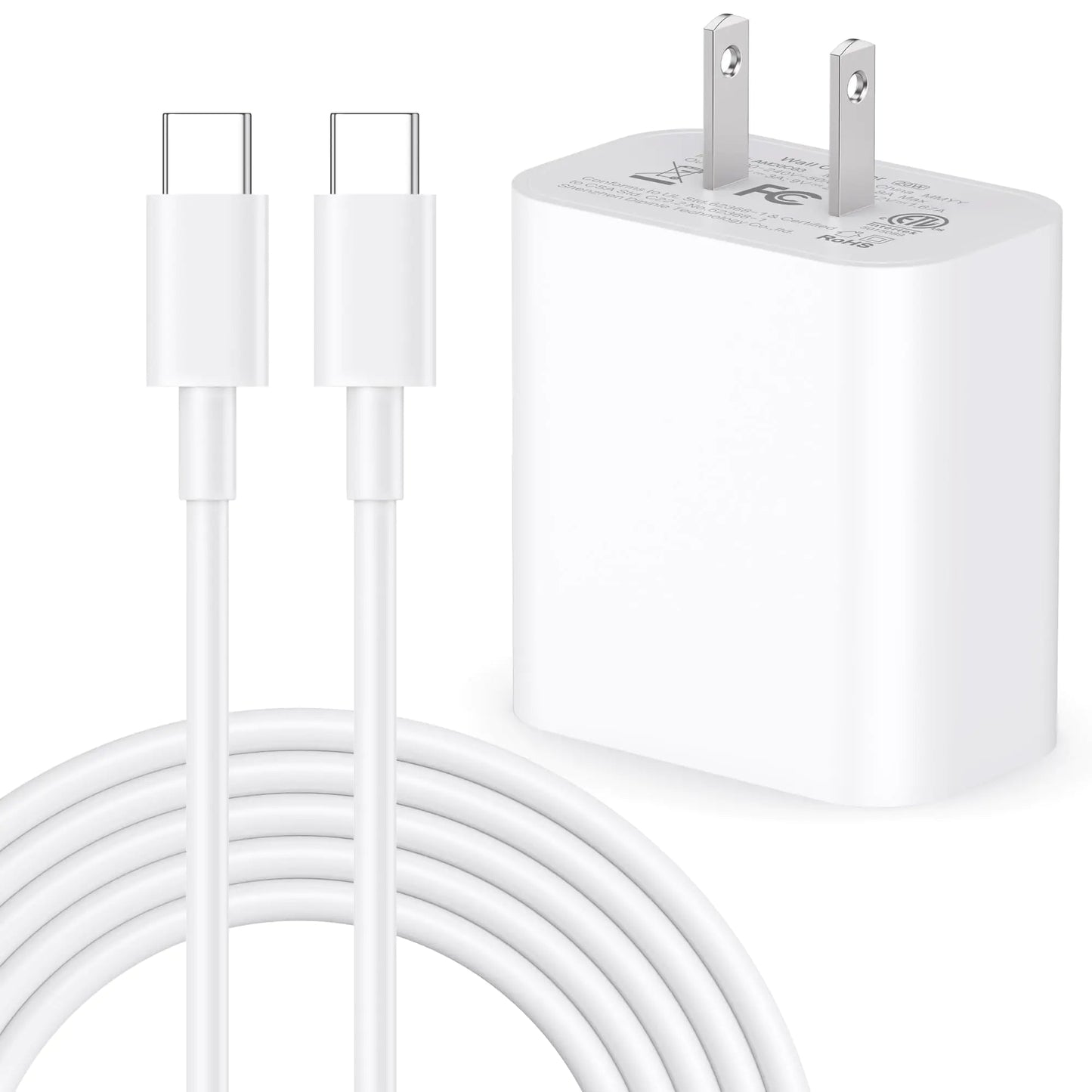 20W USB-C Fast Charger Plus Cable PhoneFiestas