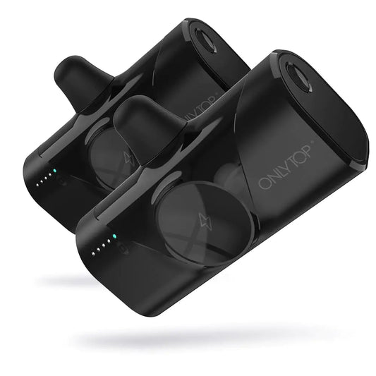 ONLYTOP Portable Charger for iPhone Ultra-Compact USB Type C Connector Charging Battery 4500mAh Mini Nano Power Bank Compatible with Apple Watch and iPhone 15/15 Plus / 15 Pro Max (2 Black) PhoneFiestas