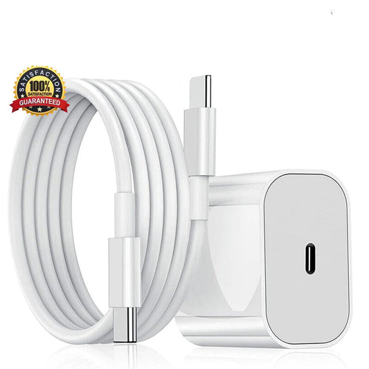 20W USB C Super Fast Charger PD To Type C Cable For iPhone 15 iPad Plus Pro Max PhoneFiestas