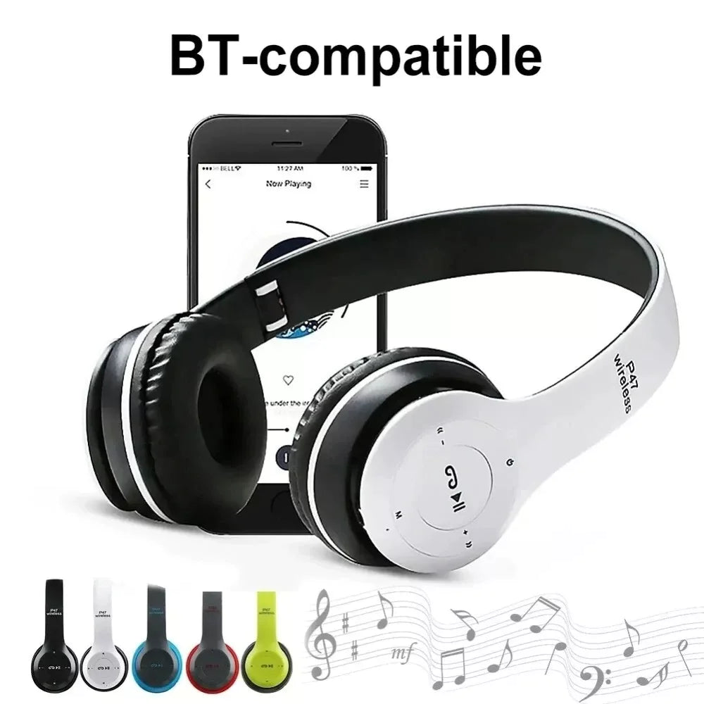 Wireless Bluetooth 5.0 Headphones Headset Over-Ear FM Radio MIC Foldable TF Card PhoneFiestas