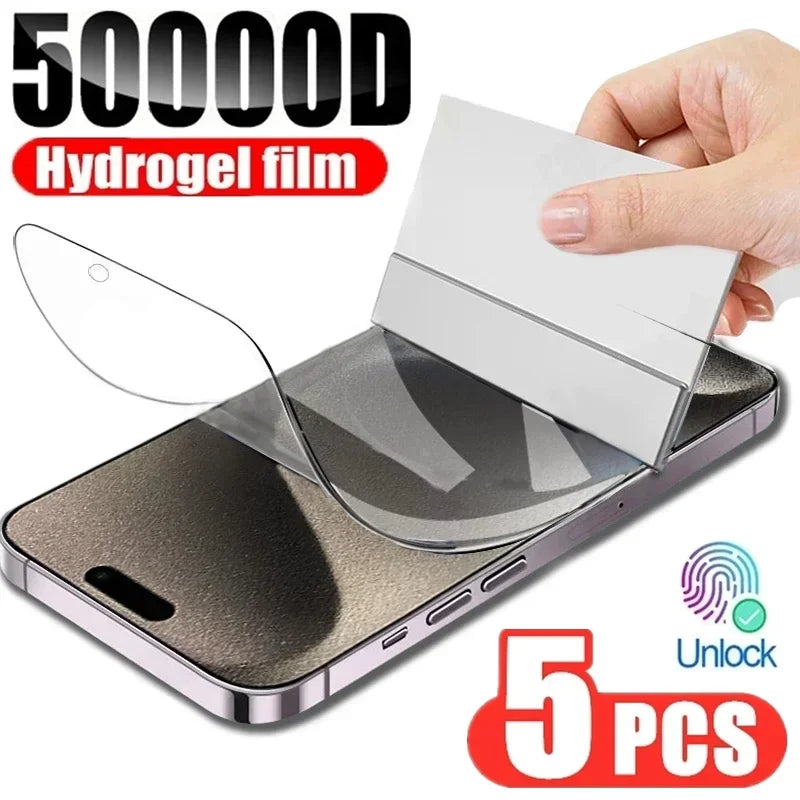 5-Pack Hydrogel Screen Protector for iPhone