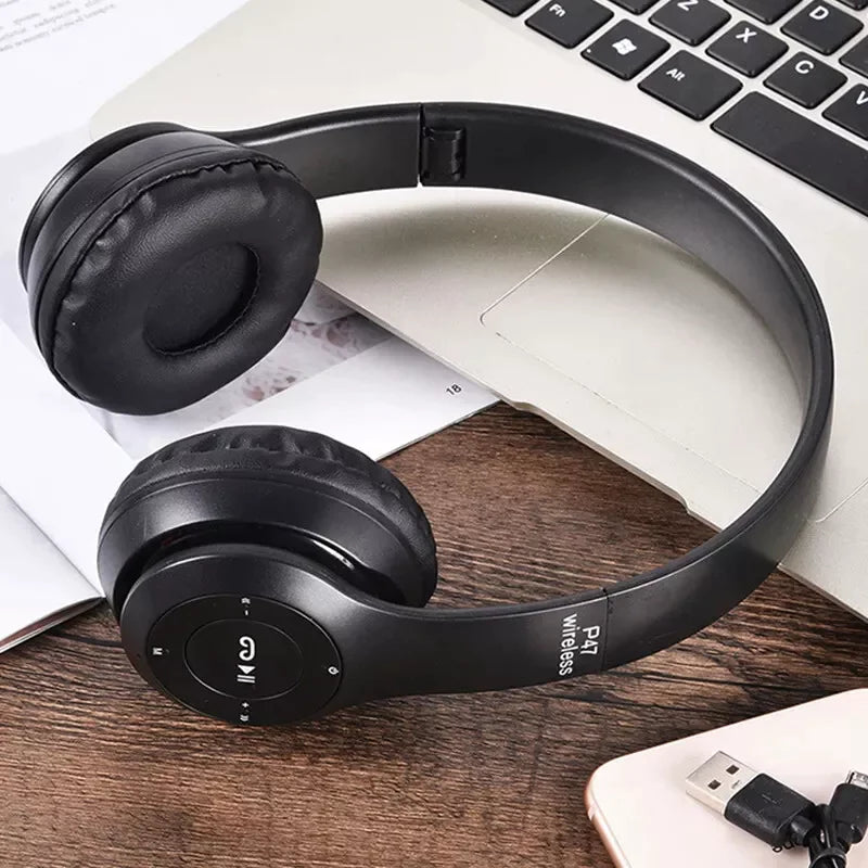Wireless Bluetooth 5.0 Headphones Headset Over-Ear FM Radio MIC Foldable TF Card PhoneFiestas