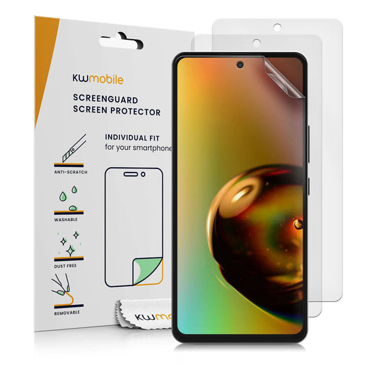 kwmobile Set of 3 Screen Protectors Compatible with Samsung Galaxy A53 5G - Anti-Glare Anti-Fingerprint Display Films - Matte PhoneFiestas