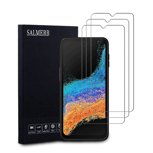 SALMERB Samsung Galaxy XCover 6 Pro Screen Protectors (3 Pack) 9H Tempered Glass Film for Samsung XCover 6 Pro Anti-Scratch Anti-Fingerprint Glass Screen Protectors Zero Bubbles Ultra-clear 99.99% PhoneFiestas