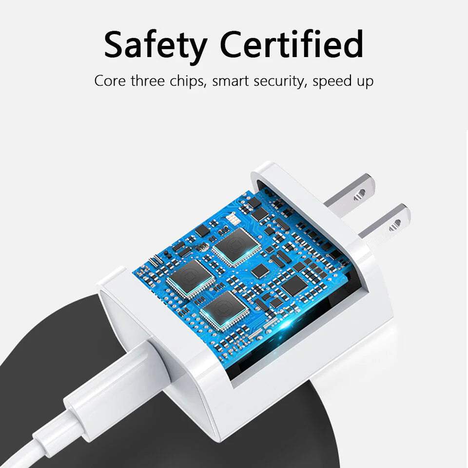 20W USB C Super Fast Charger PD To Type C Cable For iPhone 15 iPad Plus Pro Max PhoneFiestas