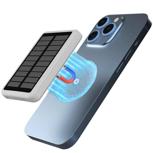 RAbrand Magnetic Charger Portable Charger Power Bank Phone Solar Charger Solar Power Bank for iPhone Power Bank Fast Charging Portable Power Bank Portable Phone Charger iPhone Wireless Charger PhoneFiestas