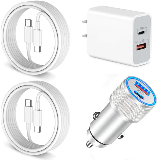 [Apple MFi Certified] iPhone 15 Car Charger Fast Charging BARMASO 20W iPhone Fast Charger+66W Type-C Charger Cigarette Lighter+2*6FT USB-C to USB-C Cable for iPhone 15/15 Plus/15 Pro/15 Pro Max/iPad PhoneFiestas