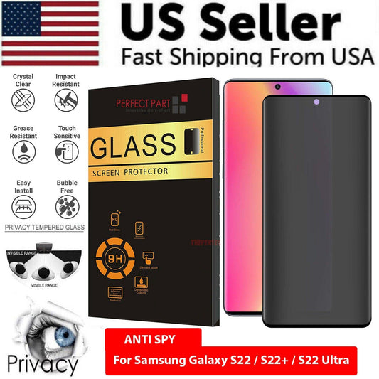 Privacy Tempered Glass Screen Protector For Samsung Galaxy S23 S22 Puce Gaia