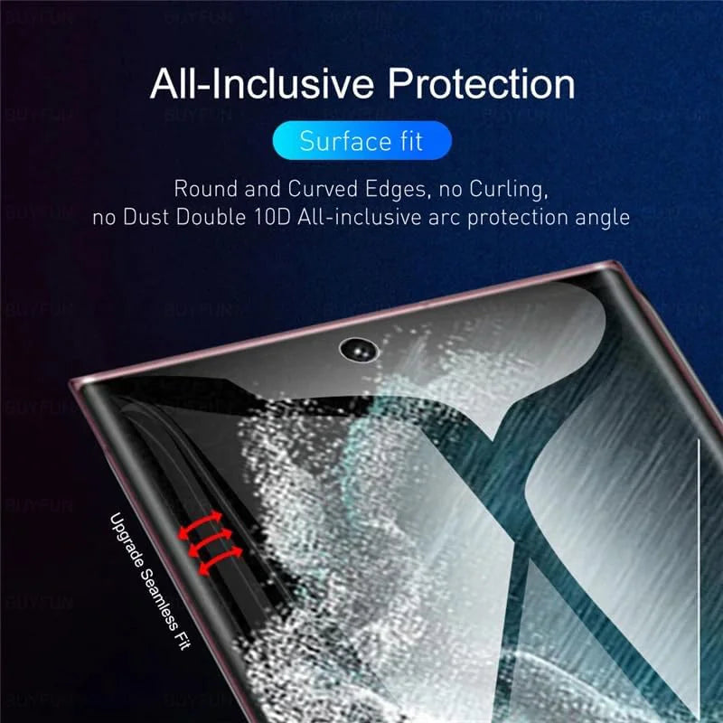 Tempered Glass Screen Protector Lens Hydrogel For Samsung S23 S22 Ultra Plus USA PhoneFiestas
