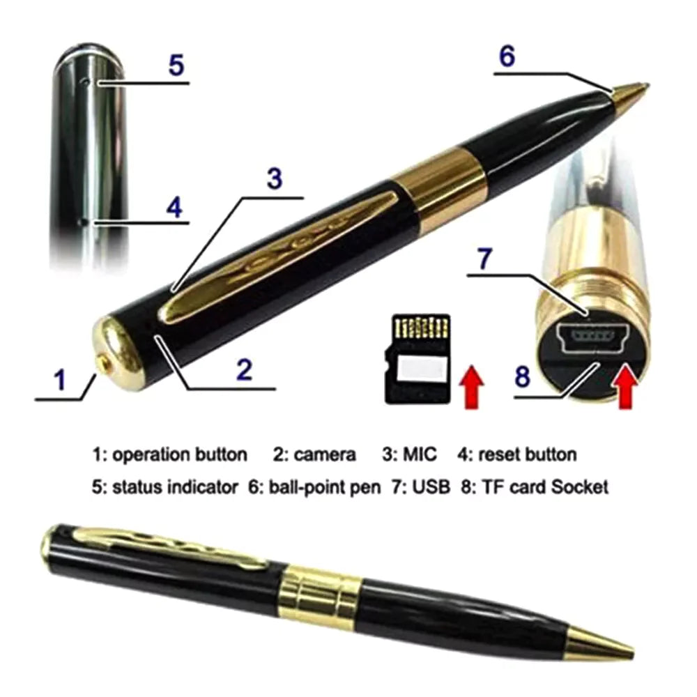 Pen Camera Cam Mini Hidden Pocket Audio Video Recorder DVR Security 1080P HD USA PhoneFiestas