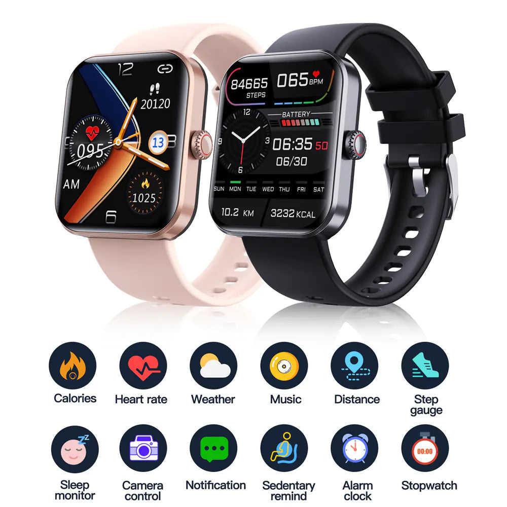 F57L Smart Watch with Temperature, Heart Rate & Step Tracker PhoneFiestas