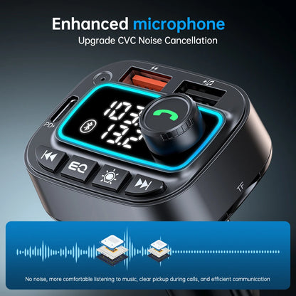 Bluetooth 5.3 Car Charger & FM Transmitter