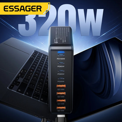 Essager 320W 8-Port GaN Charger