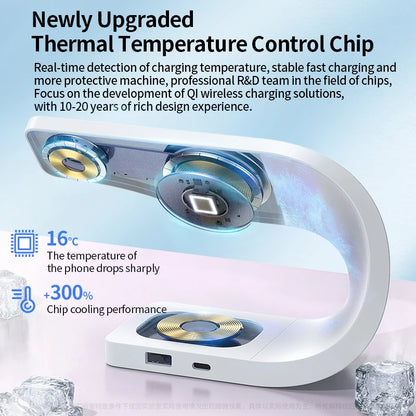Luxury Metal 4-in-1 Wireless Charging Station
