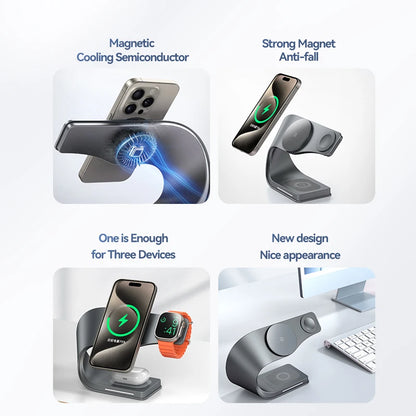 Luxury Metal 4-in-1 Wireless Charging Station