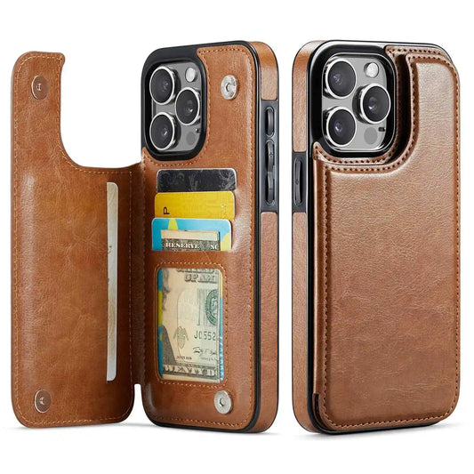 Premium Wallet Case with Card Slots & Magnetic Closure