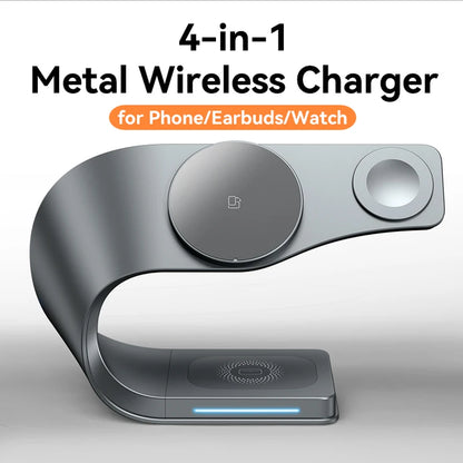 Luxury Metal 4-in-1 Wireless Charging Station