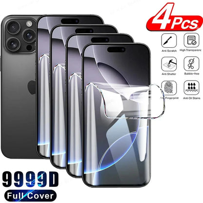 4-Pack Hydrogel Screen Protector for iPhone