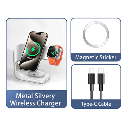 Luxury Metal 4-in-1 Wireless Charging Station