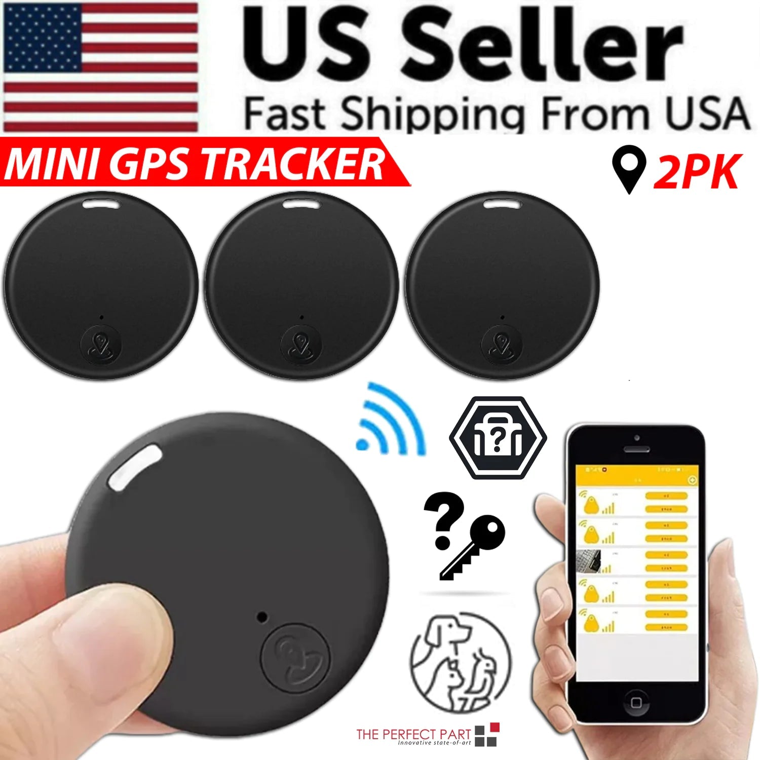 Bluetooth Mini GPS Tracking Air Key Tag Child Pet Finder Tracker Location Device PhoneFiestas