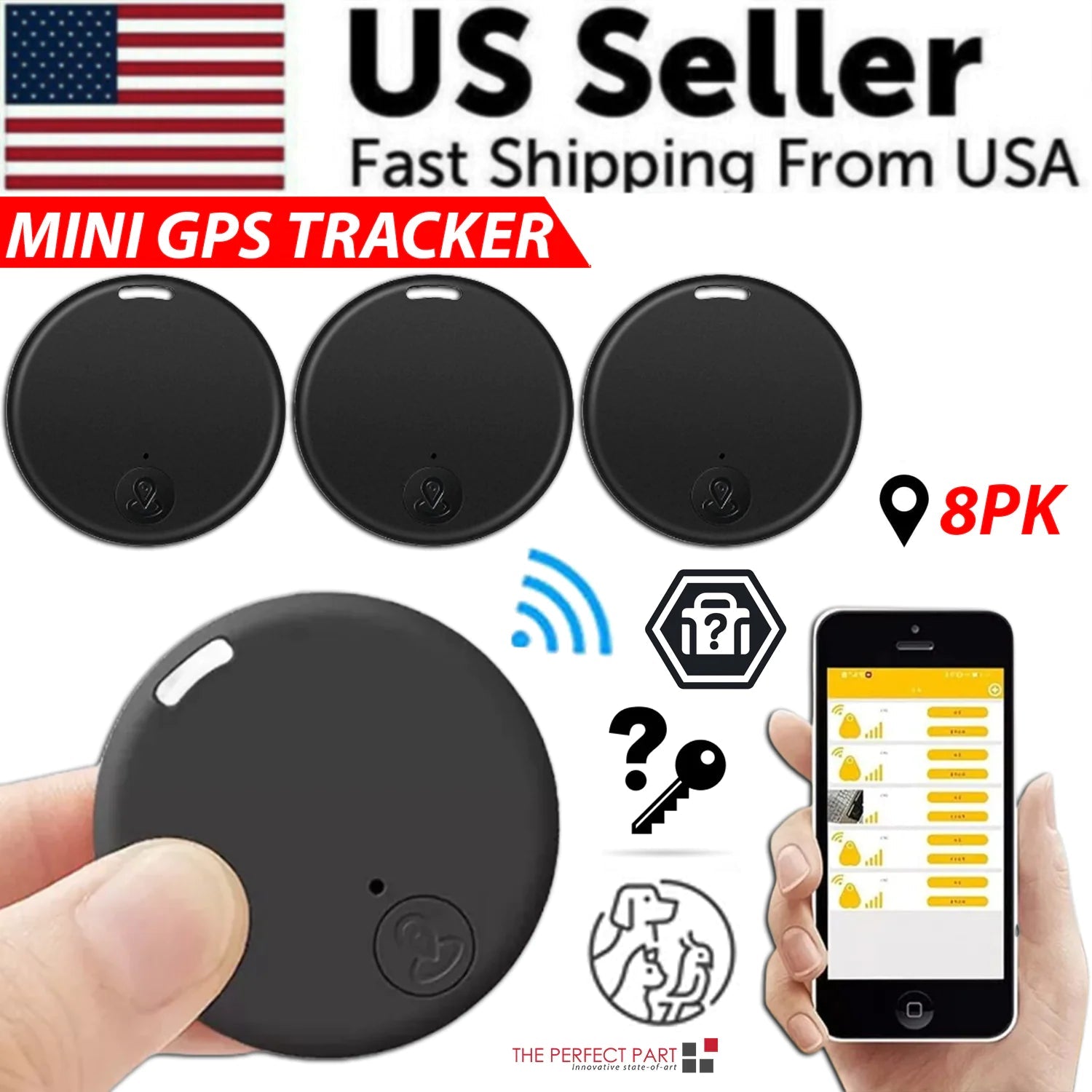 Bluetooth Mini GPS Tracking Air Key Tag Child Pet Finder Tracker Location Device PhoneFiestas