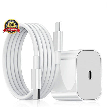 20W USB C Super Fast Charger PD To Type C Cable For iPhone 15 iPad Plus Pro Max PhoneFiestas