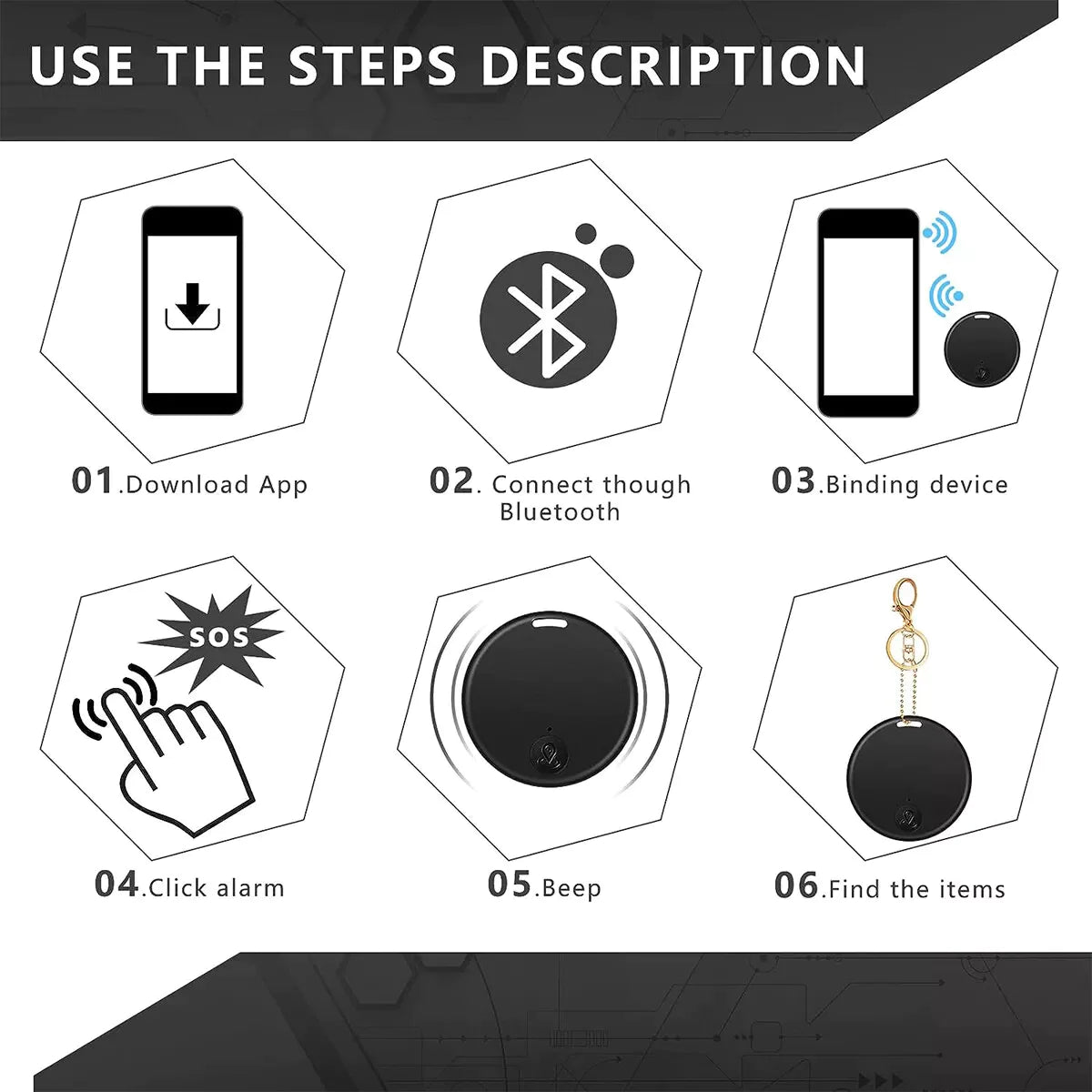 Bluetooth Mini GPS Tracking Air Key Tag Child Pet Finder Tracker Location Device PhoneFiestas