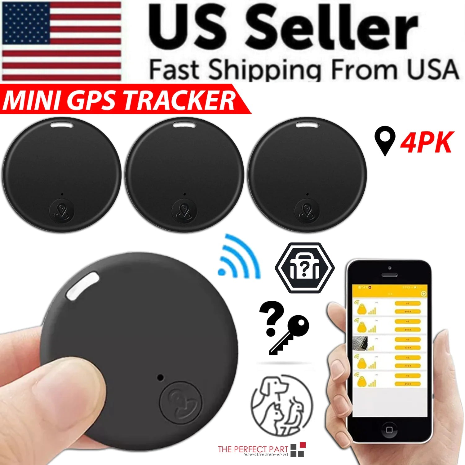 Bluetooth Mini GPS Tracking Air Key Tag Child Pet Finder Tracker Location Device PhoneFiestas